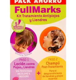 Fullmarks Antipiojos y Liendres Champú + Locion - Pediculicida (1 Envase 100 ml + 1 Envase 150 ml Kit) - Reckit Benckiser