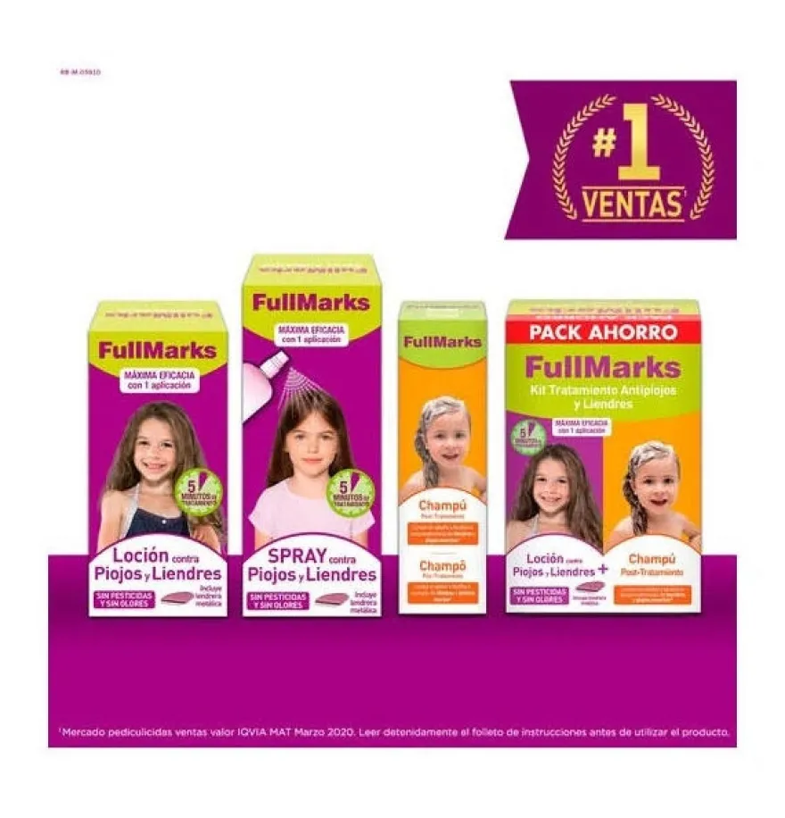 Fullmarks Spray - Antipiojos (1 Envase 150 ml) - Reckitt Benckiser