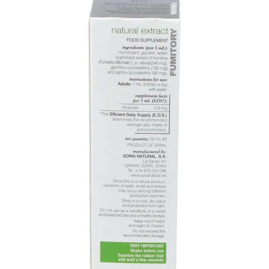 Fumaria Extracto 50ml - Soria Natural