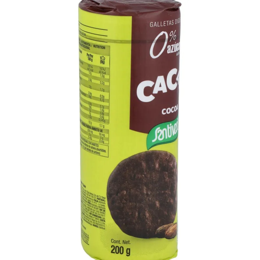 Galletas Digestive Cacao 0% Azucares 200gr - Santiveri