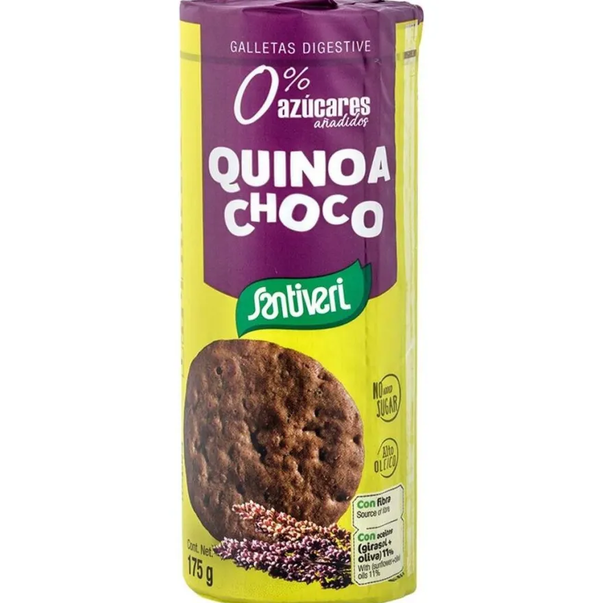 Galletas Digestive Quinoa Choco 0% Azucares 175gr - Santiveri