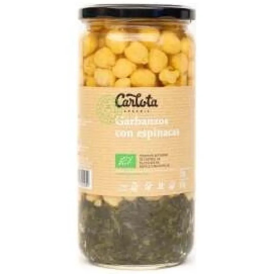 Garbanzos con Espinacas 720g - Carlota Organic