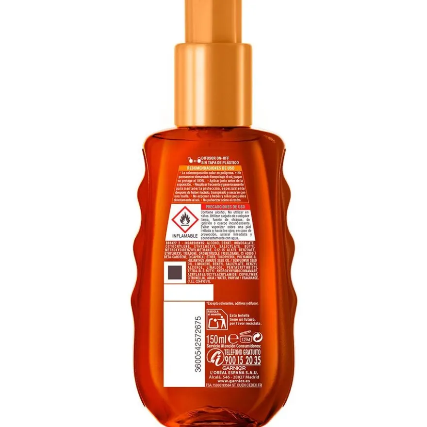 Garnier Delial Ideal Bronze Aceite Protector Spf50 150Ml