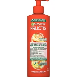 Garnier Fructis Keratina 10 En 1 Crema Sin Aclarado 400Ml