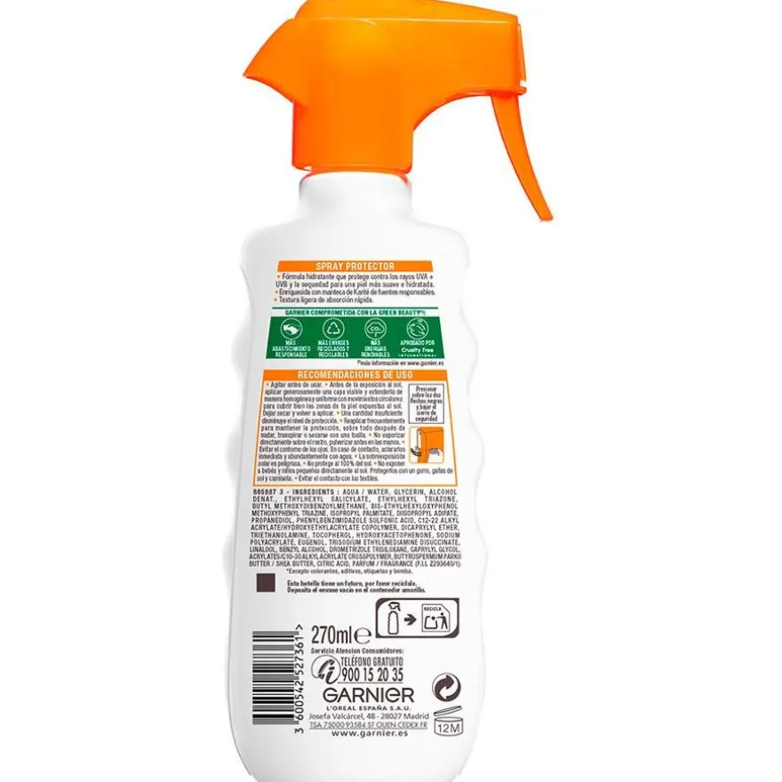 Garnier Hydra 24 Protect Spray Protector Rostro Y Cuerpo Spf50+ 270Ml