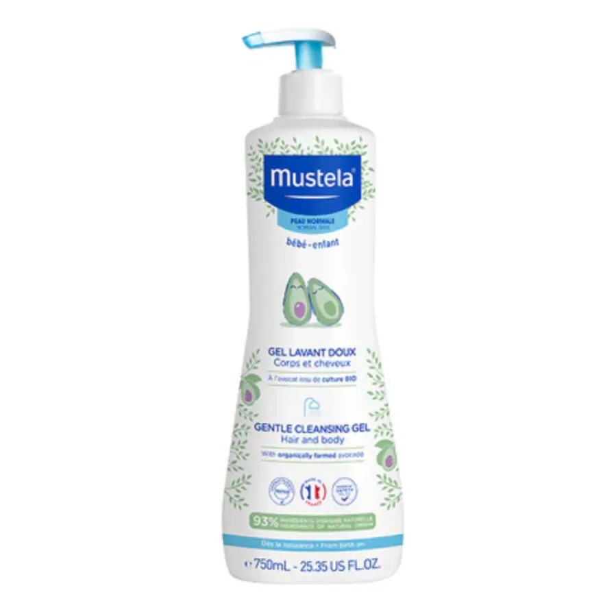 Gel de Baño Suave con Aguacate Bio, 700 ml. - Mustela