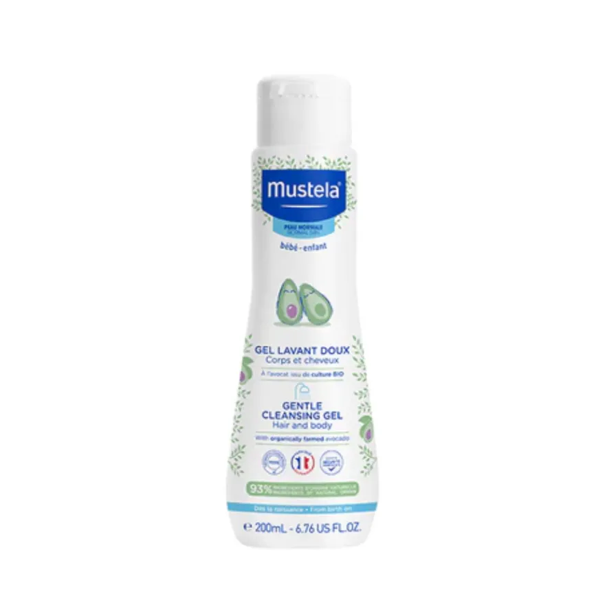 Gel de Baño Suave con Aguacate Bio, 200 ml. - Mustela