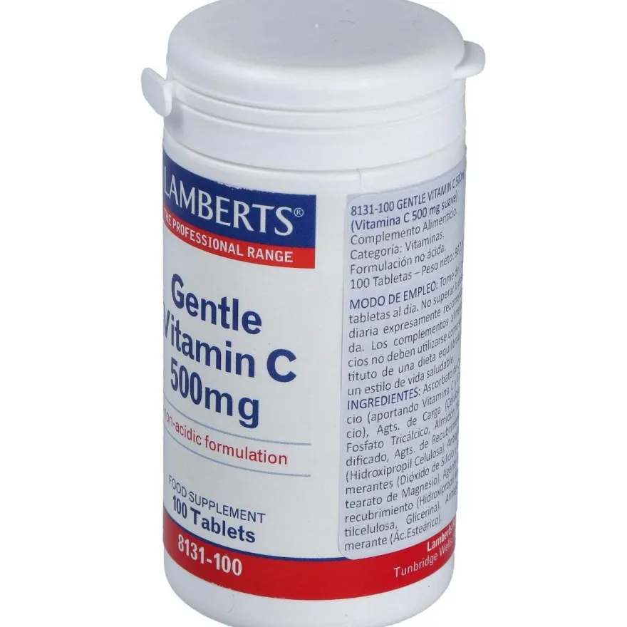 Gentle Vitamina C 500mg 100 Comprimidos - Lamberts