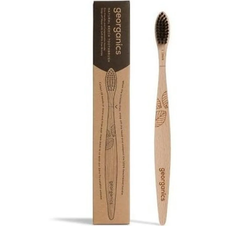 Georganics Beechwood Charcoal Toothbrush Soft 1Ud