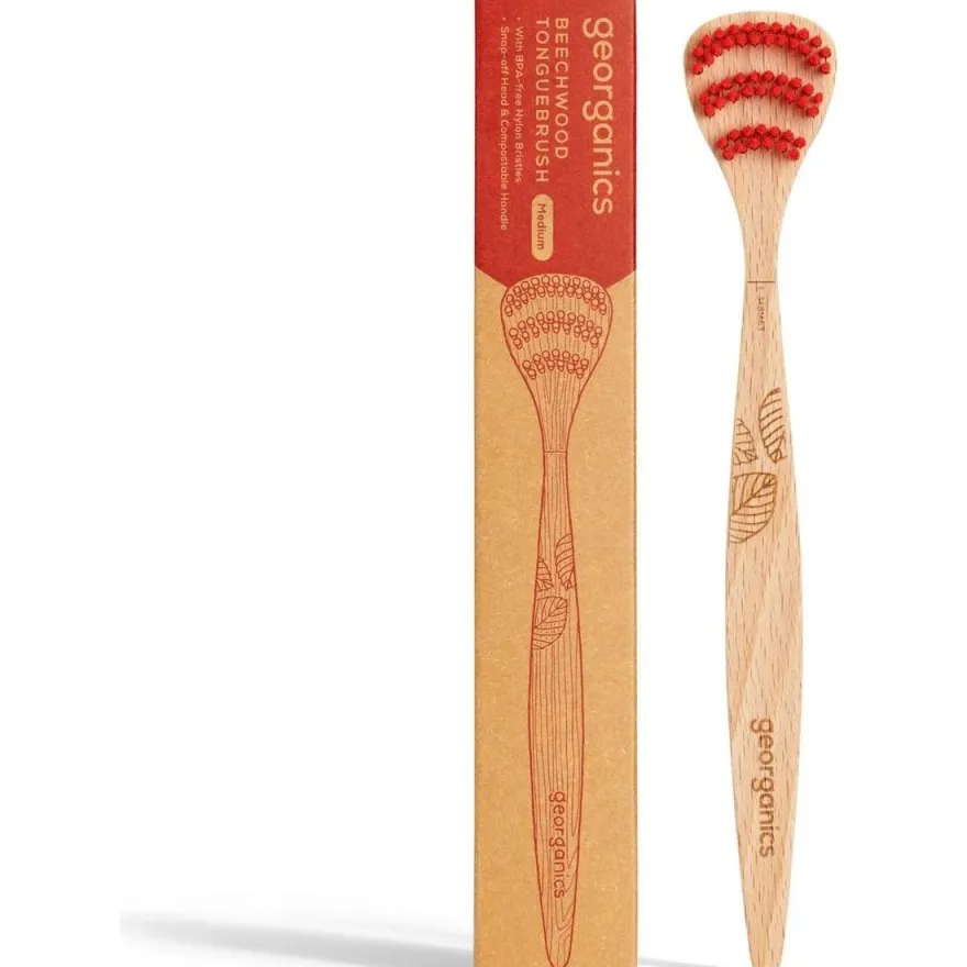 Georganics Cepillo Lingual Madera De Haya 1Ud