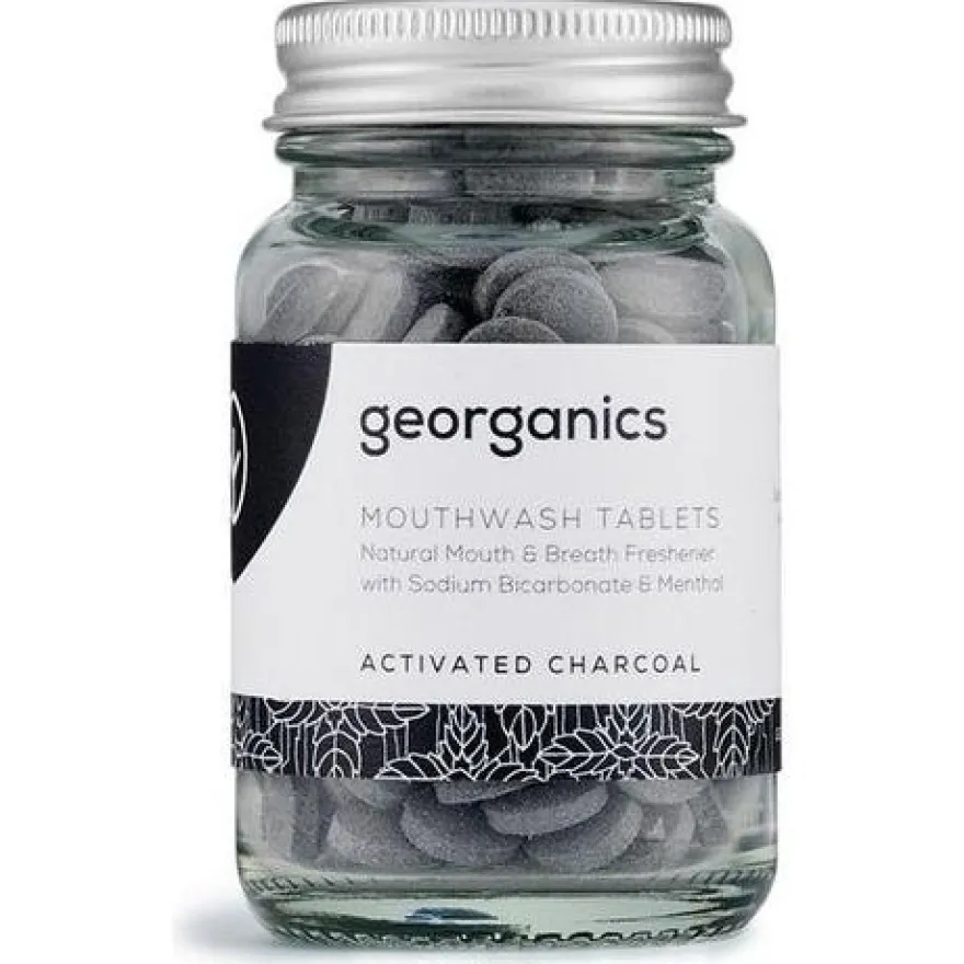 Georganics Mouthwash Tablets Activated Charcoal 180Comp