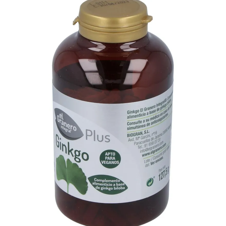 Ginkgo Biloba 600mg 250cápsulas - El Granero