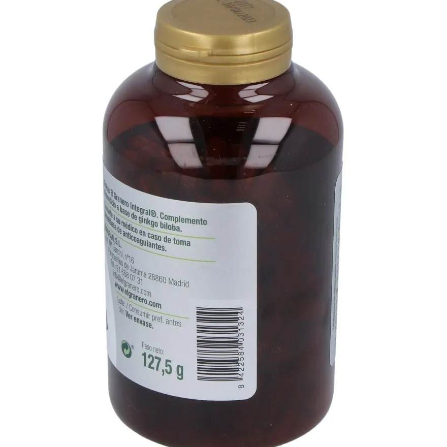 Ginkgo Biloba 600mg 250cápsulas - El Granero