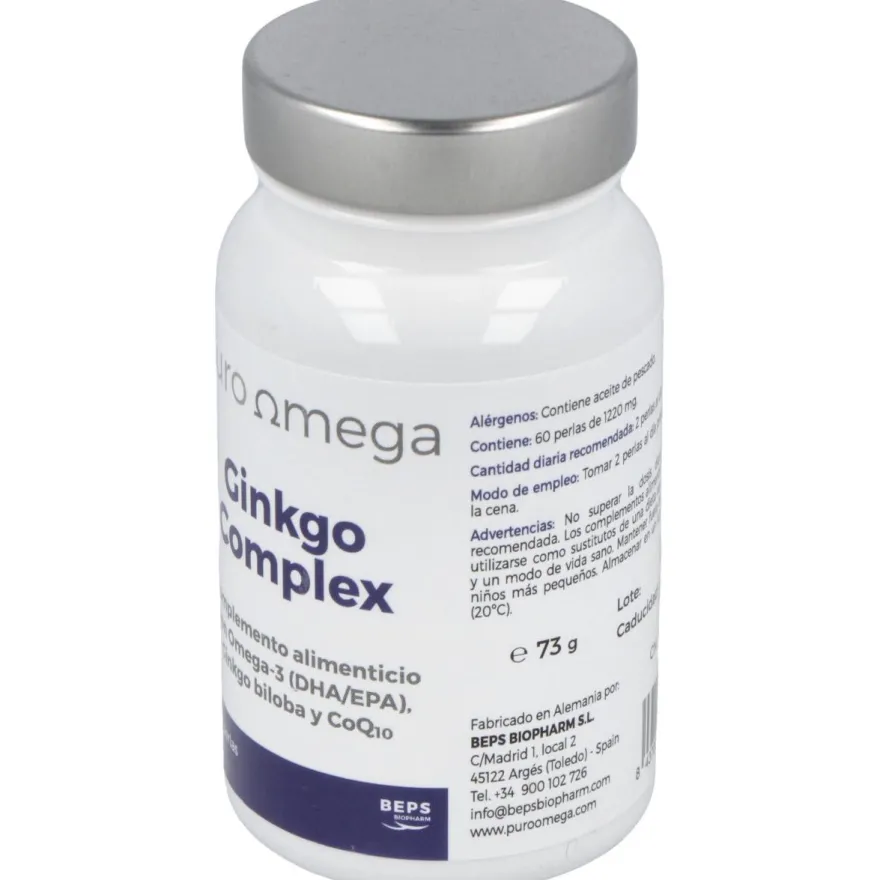 Ginkgo Complex Dha/epa Q10 60perlas - Puro Omega