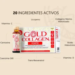 Gold Collagen Forte 10 frascos x 50 ml. - Areafar