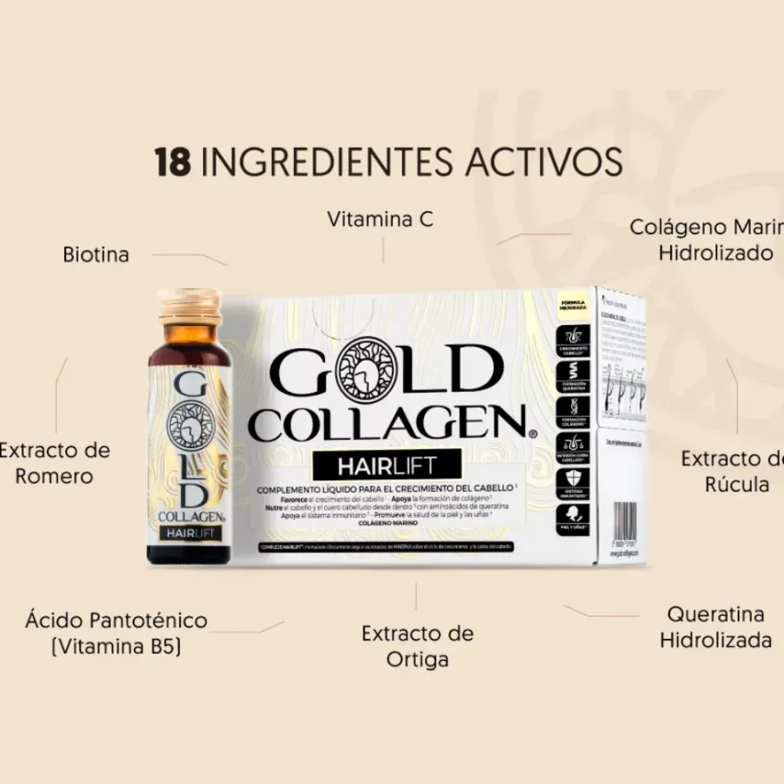 Gold Collagen Hairlift, 10 x 50 ml. - Areafar