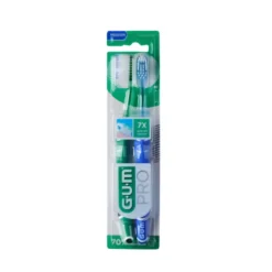 GUM Pro Duo de Cepillos de Dientes, Dureza Media, 2 ud. - Sunstar