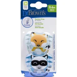 Handi - Craft Dr. Brown's Chupete Prevent Animal Niño 0 - 6 Meses Talla 1, 2 Unidades - Dr Browns