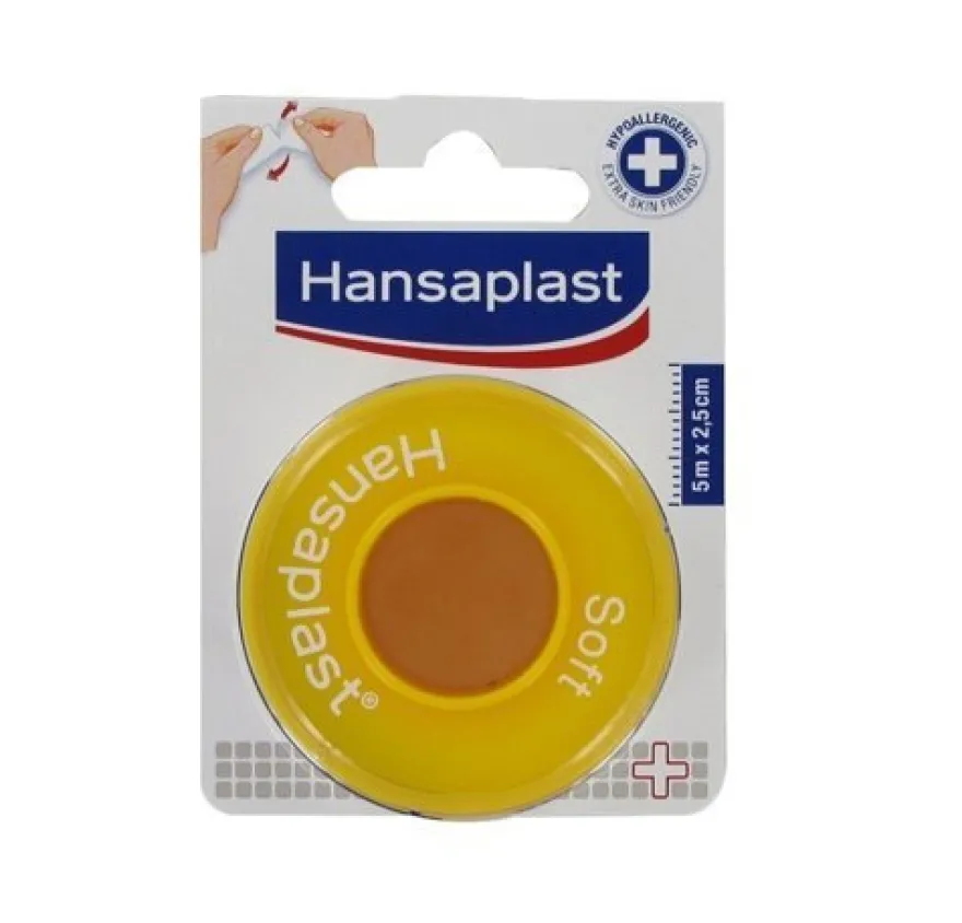 Hansaplast Esparadrapo Soft 5 m x 2.5 cm. - Eucerin