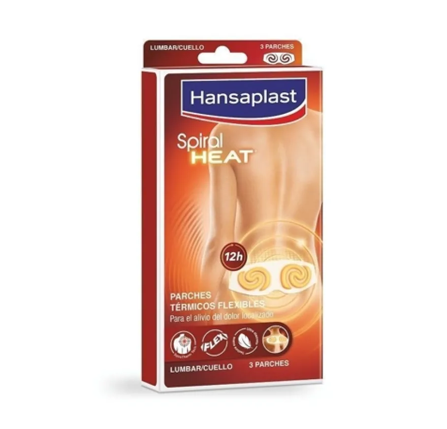 Hansaplast Spiral Heat, 3 Parches. - Eucerin