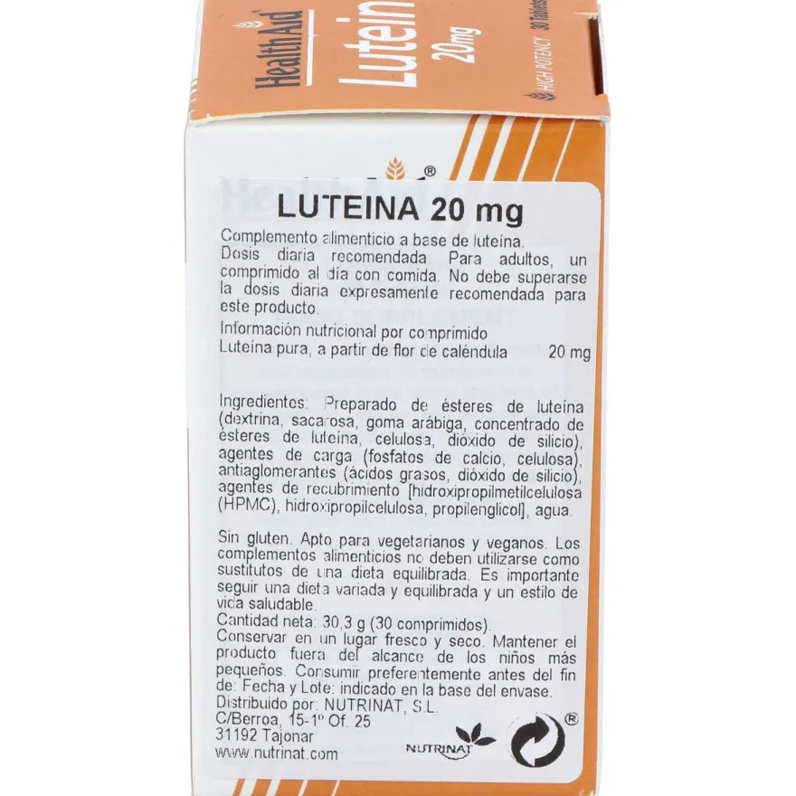 Healthaid Luteina 20Mg 30 Tabletas