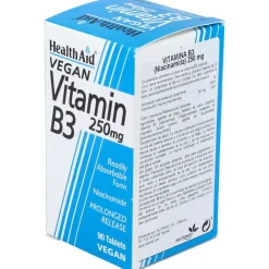 Healthaid Vitamina B3 (niacinamida) 250mg 90comp - Health Aid