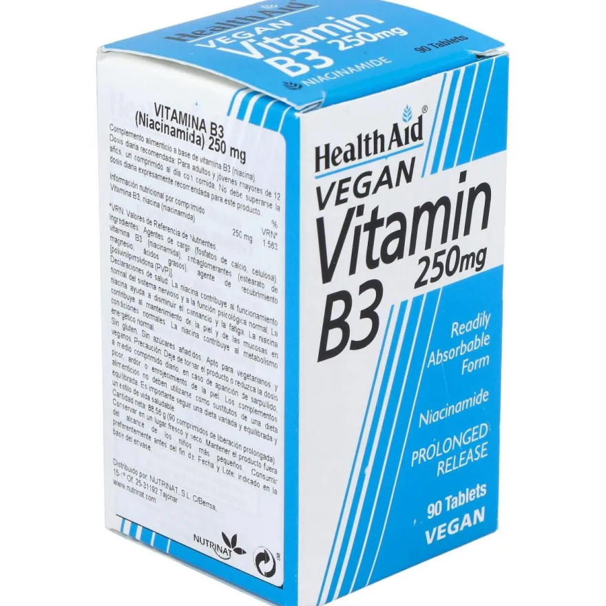 Healthaid Vitamina B3 (niacinamida) 250mg 90comp - Health Aid
