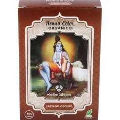 Hena Tinte Natural Castaño Oscuro Polvo 100gr - Radhe Shyam
