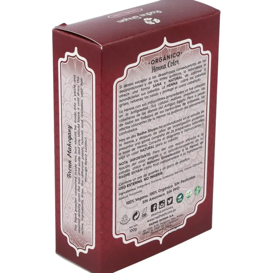 Henna Castaño Caoba Polvo - Radhe Shyam
