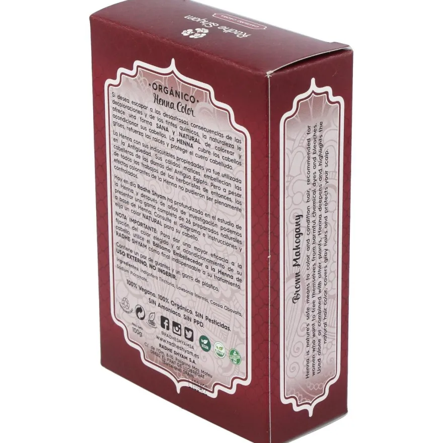 Henna Castaño Caoba Polvo - Radhe Shyam