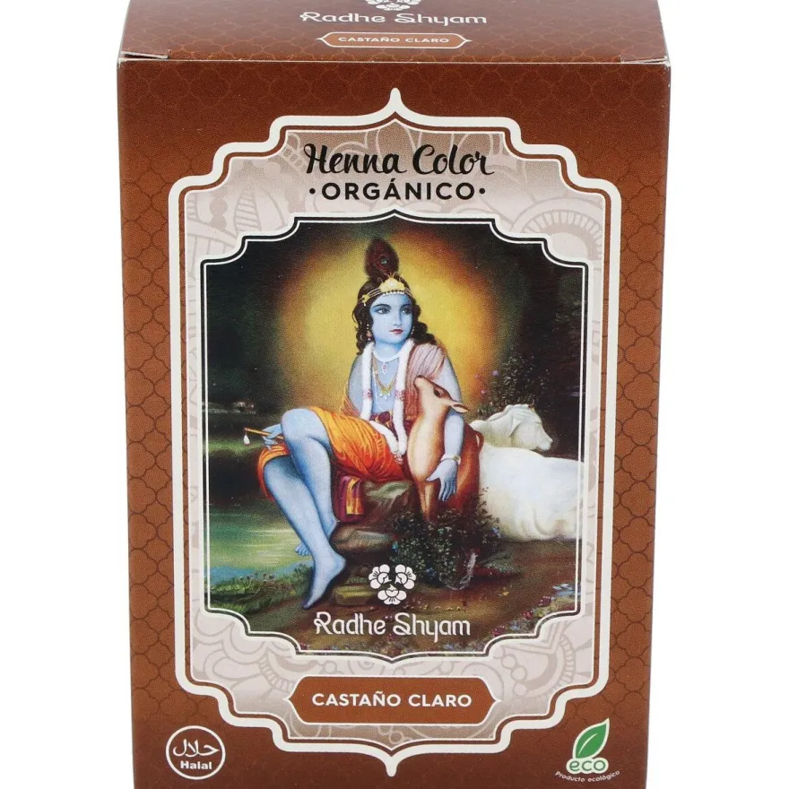 Henna Castaño Claro Polvo 100g - Radhe Shyam