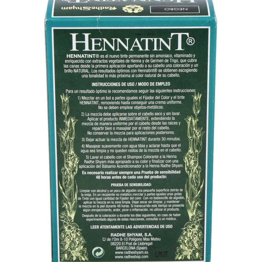 Hennatint Negro 60ml - Radhe Shyam
