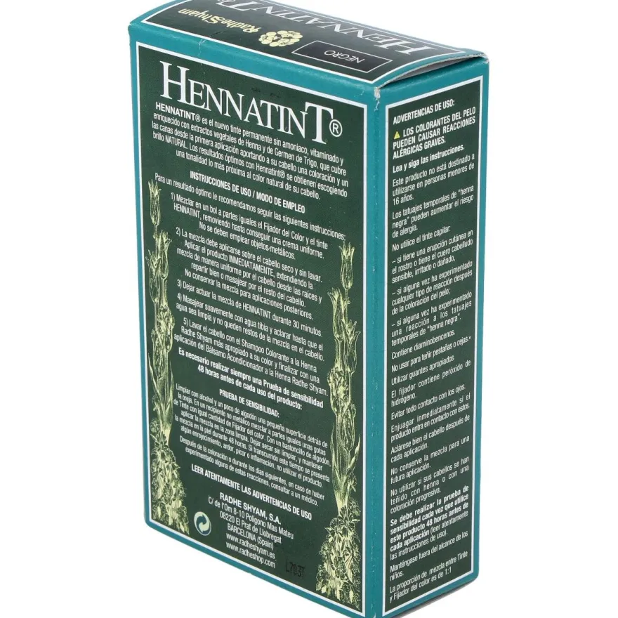 Hennatint Negro 60ml - Radhe Shyam