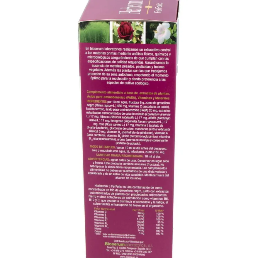 Herbetom 3 Ff Hierro 250ml - Bioserum