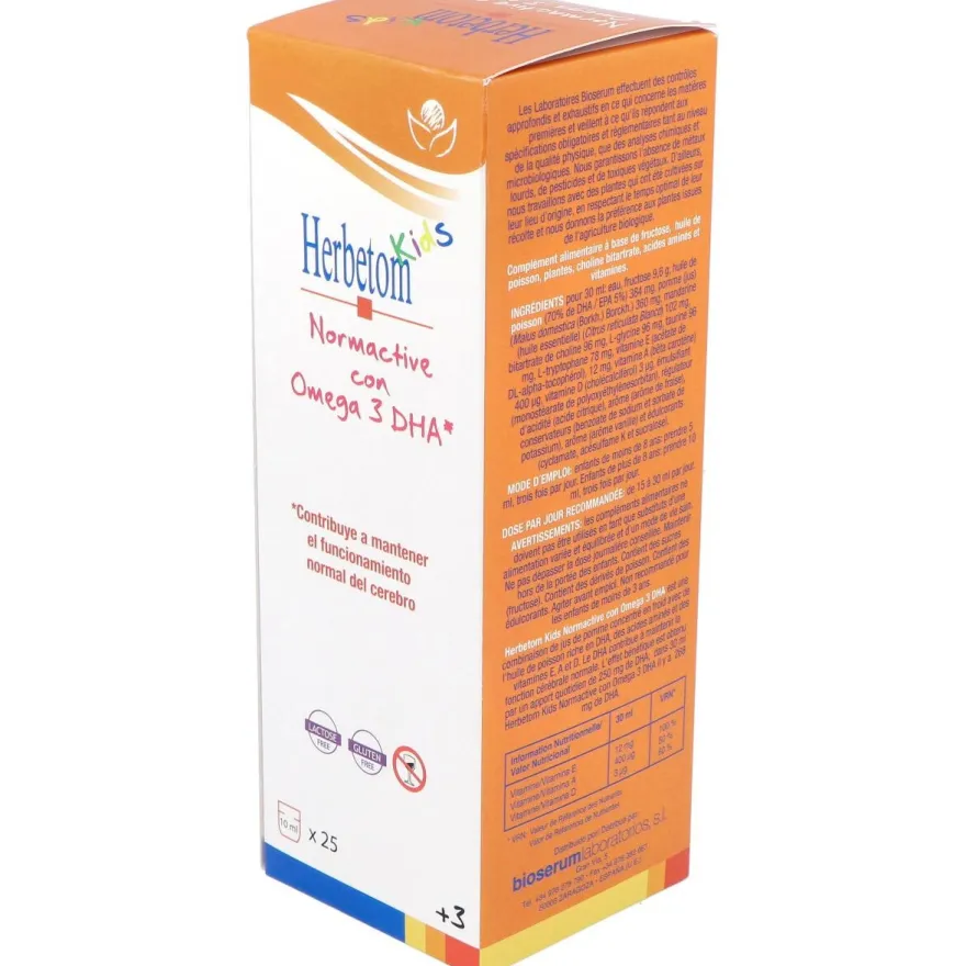 Herbetom Kids Normactive con Omega 3dha 250ml - Bioserum