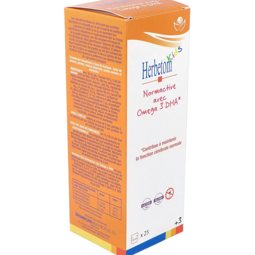 Herbetom Kids Normactive con Omega 3dha 250ml - Bioserum