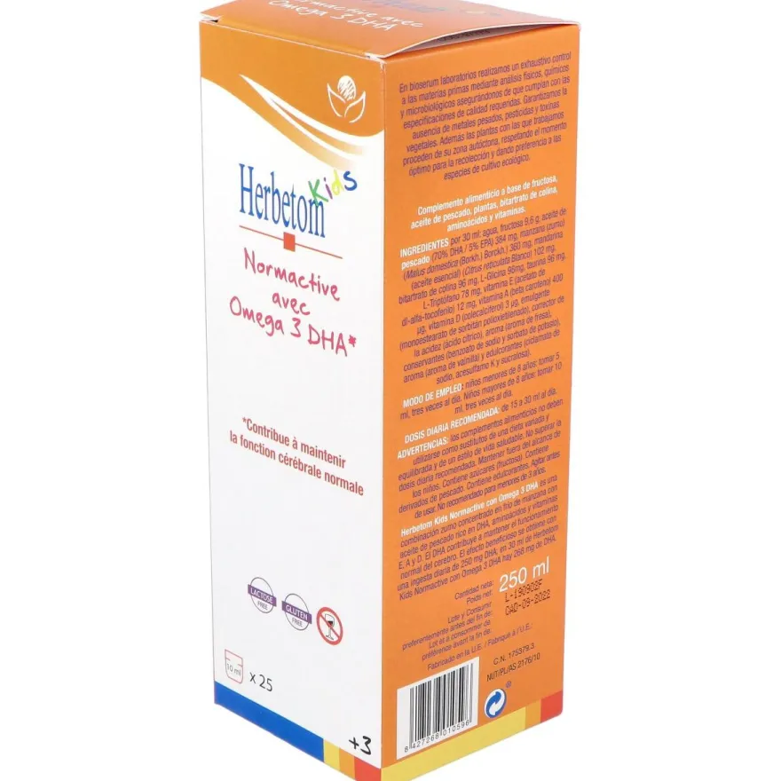 Herbetom Kids Normactive con Omega 3dha 250ml - Bioserum