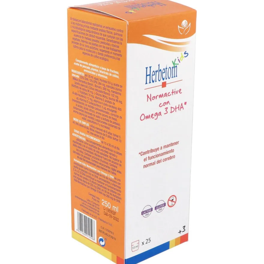 Herbetom Kids Normactive con Omega 3dha 250ml - Bioserum
