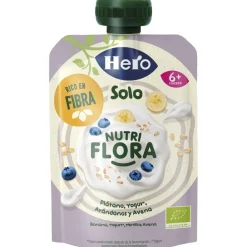 Hero Baby Solo Bolsita de Arándanos, Plátano, Yogur y Avena, 100 g - Sin Marca