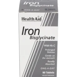 Hierro Bisglycinate Iron+vit.c 90comp - Health Aid