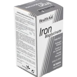 Hierro Bisglycinate Iron+vit.c 90comp - Health Aid