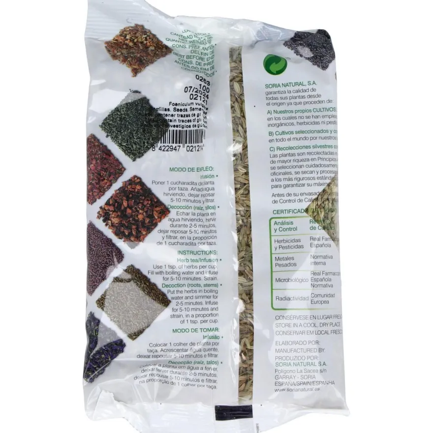 Hinojo Semillas Bolsa 100g - Soria Natural