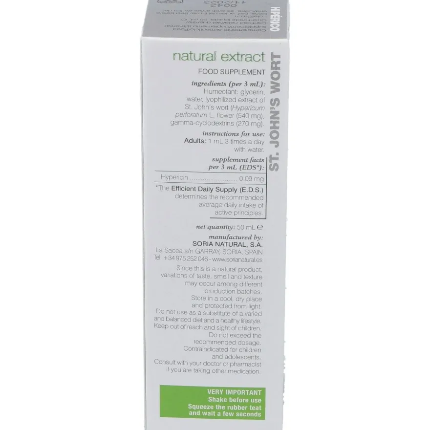 Hiperico Extracto Glicerinado 50ml - Soria Natural