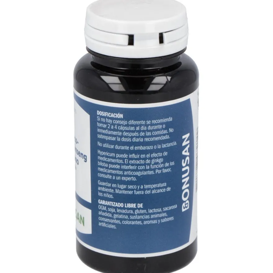 Hiperico-Ginkgo-Ginseng Siberiano Extracto 90Vcap.