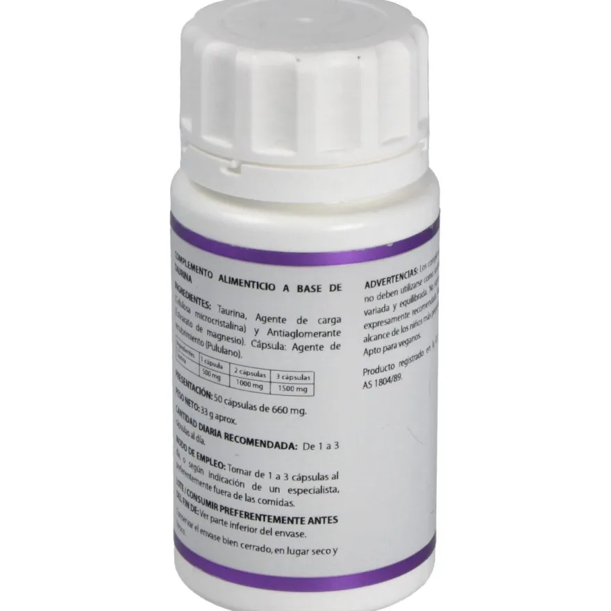 Holomega L - Taurina 50cap - Equisalud