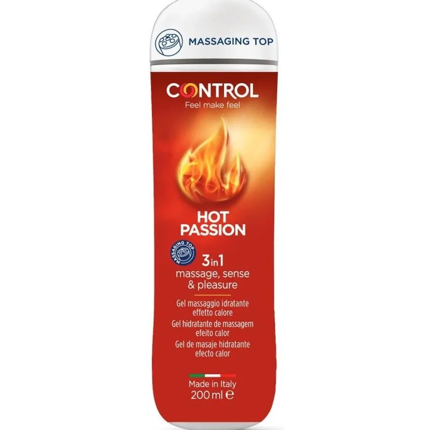 Hot Passion Gel Masaje 3 en 1 200ml - Control