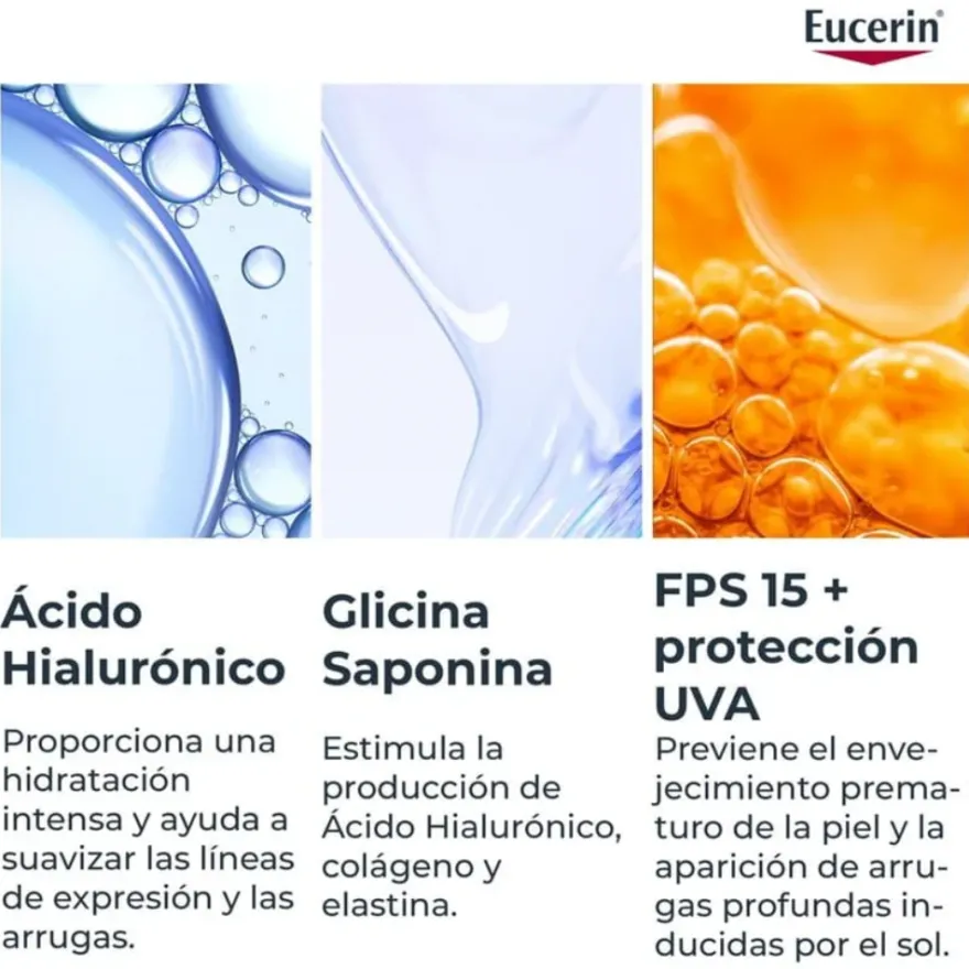 Hyaluron-Filler Crema de Día FPS15 Piel Seca, 50 ml. - Eucerin