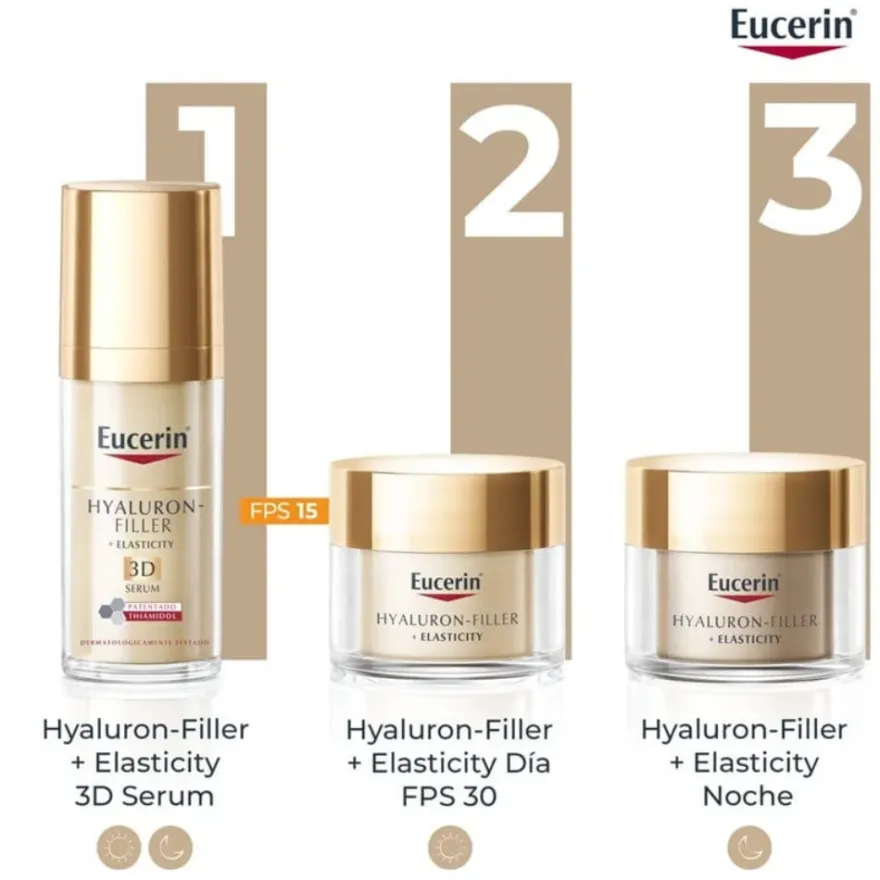 Hyaluron-Filler + Elasticity Crema de Día FPS15, 15 ml. - Eucerin