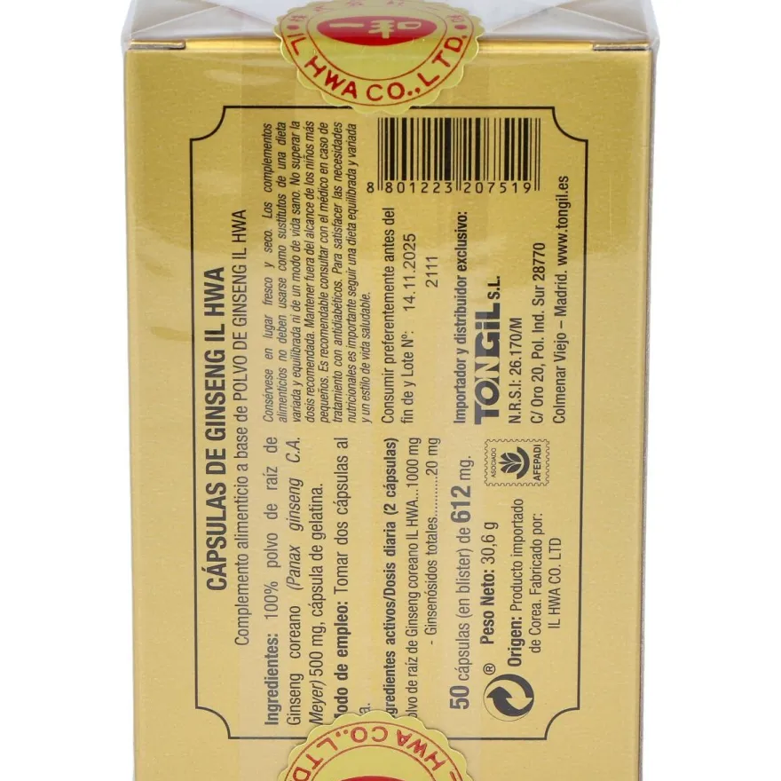 Il Hwa Ginseng Coreano 50caps - Tongil