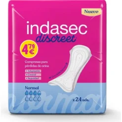 Indasbox Discreet Compresas para Pérdidas Leves 24u - Indasec
